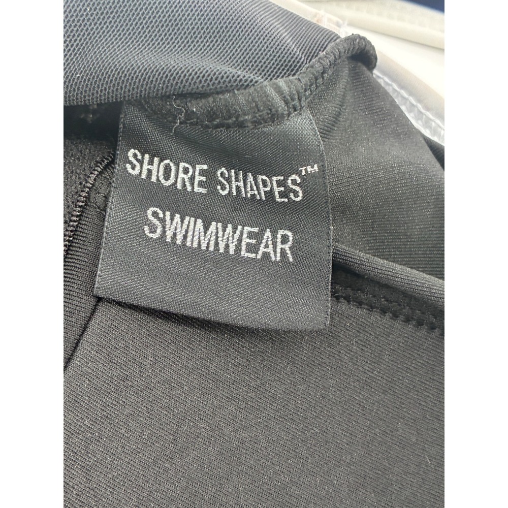 Shore Shapes Navy Blue White Striped Swim Dress Nautical One Piece Size 14 - Picture 4 of 10